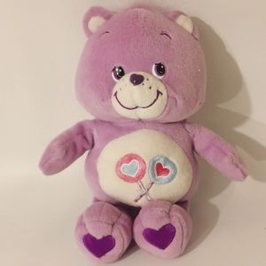 Vintage 2002 Purple Heart Care Bear